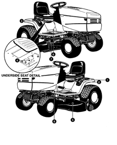 Part Location Diagram of 711031 Murray DECAL, CLUTCH/BRAKE TOE